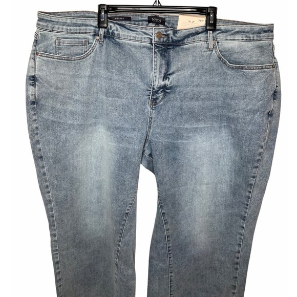 NYDJ Womens Teresa Wide Leg Ank Contour Skylar Light Wash Denim Jeans Size 26W - Picture 4 of 16